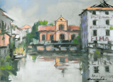 Painting titled "Site du Champy à St…" by Christian Arnould, Original Artwork, Oil