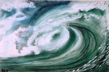 Drawing titled "Tourbillon" by Maje, Original Artwork, Pastel