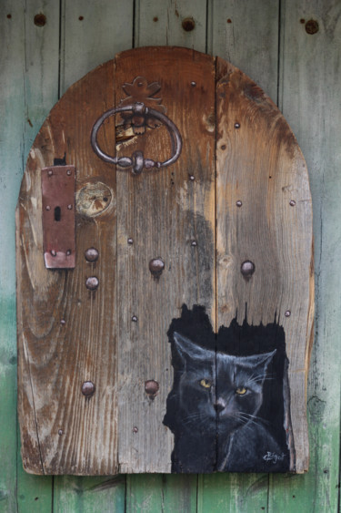 Peinture intitulée "Chatière 2" par Elisabeth Begot, Œuvre d'art originale, Acrylique