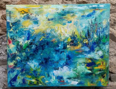 Peinture intitulée "MARECAGE" par Christberg, Œuvre d'art originale, Huile Monté sur Châssis en bois
