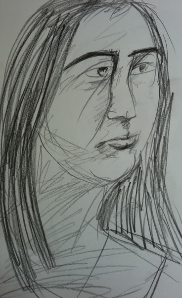 Drawing titled "ramya" by Ranjith Kk, Original Artwork, Graphite
