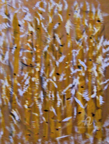 Painting titled "Aspens" by Michela Curtis, Original Artwork, Acrylic