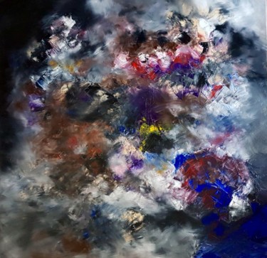 Schilderij getiteld "Fracture" door Camilo Rivera, Origineel Kunstwerk, Olie