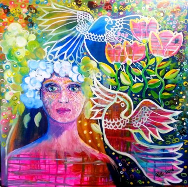 Painting titled "eva.jpg" by Predrag Gardasevic, Original Artwork, Acrylic