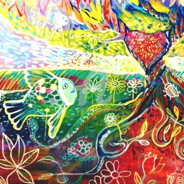 Painting titled "baum.jpg" by Predrag Gardasevic, Original Artwork, Acrylic