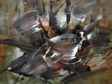 Audace (Boldness) - Abstraction - Abstract Art - Ton gris Painting titled "Audace (Boldness) -…" by Davidian Gotis Abstraction Abstraite, Original Artwork, Acrylic
