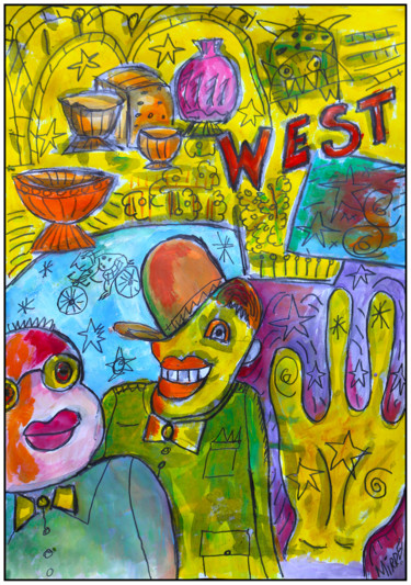 제목이 "exWEST1"인 미술작품 Jean Mirre로, 원작, 기름