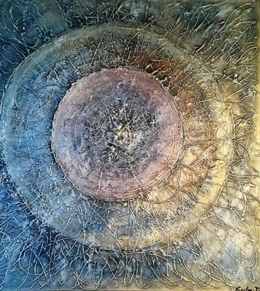 Peinture intitulée "L'O DE hOrizon .." par Marylou Risoldi, Œuvre d'art originale, Acrylique