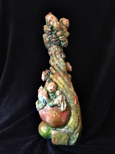 Sculpture intitulée "Jeu d'enfants" par Catherine Lesueur (C.Lesueur), Œuvre d'art originale, Céramique