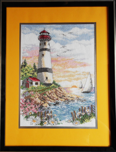 Текстильное искусство под названием "lighthouse" - Tektil, Подлинное произведение искусства