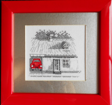 Текстильное искусство под названием "Car" - Tektil, Подлинное произведение искусства