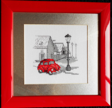 Текстильное искусство под названием "car" - Tektil, Подлинное произведение искусства