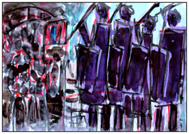 Peinture intitulée "GOOD AND BAD" par Jean Mirre, Œuvre d'art originale, Huile