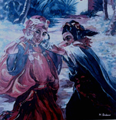 Painting titled "reproduction-les-fi…" by Mohamed Berkane, Original Artwork, Oil