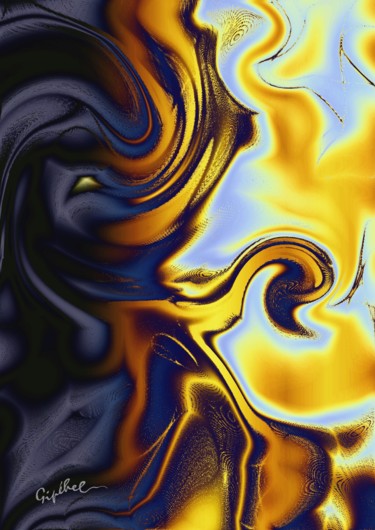 Digital Arts titled "Chaud et Froid" by Gipéhel, Original Artwork, Digital Painting