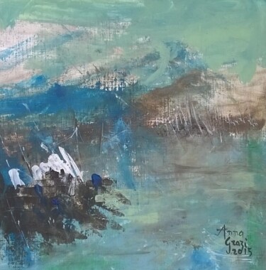 Painting titled "Après la pluie #ar…" by Anna Grazi, Original Artwork, Acrylic