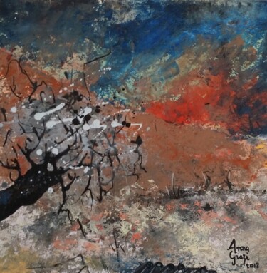 Painting titled "Après l'incendie #…" by Anna Grazi, Original Artwork, Acrylic