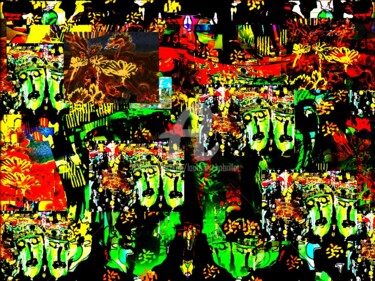 Arts numériques intitulée "carnaval" par Laurent Chabrillat, Œuvre d'art originale, Photo montage