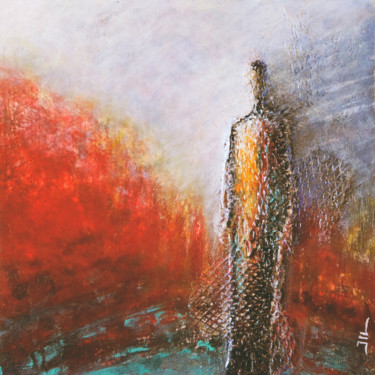 Painting titled "Alone" by Jean-Luc Lacroix (JL LACROIX), Original Artwork, Acrylic