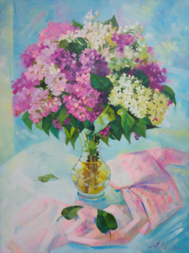 绘画 标题为“Oil painting "Bouqu…” 由Анна Гапонюк, 原创艺术品, 油