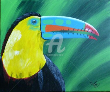 Peinture intitulée "Toucan" par Mylène Delpy, Œuvre d'art originale, Acrylique