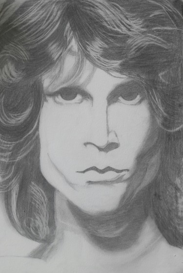 图画 标题为“Jim Morrison” 由Manoj Chakma, 原创艺术品, 铅笔