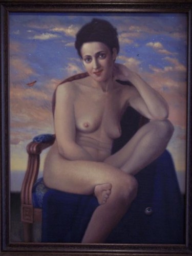 sourciere de Menton Peinture intitulée "sourciere de Menton" par Alexei Machina, Œuvre d'art originale