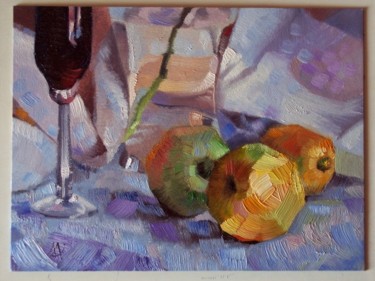 Peinture intitulée "nature morte avec d…" par Alexei Machina, Œuvre d'art originale
