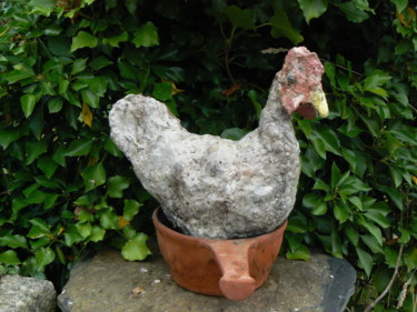 POULE AU POT Γλυπτική με τίτλο "POULE AU POT" από Venner Fanch, Αυθεντικά έργα τέχνης, Κεραμικά