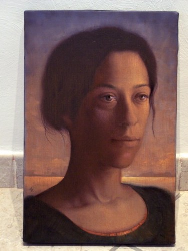 Peinture intitulée "En atendent" par Alexei Machina, Œuvre d'art originale