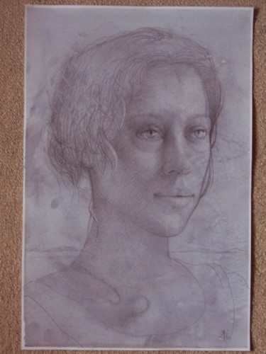 Peinture intitulée "En atendent" par Alexei Machina, Œuvre d'art originale