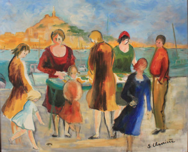 Peinture intitulée "Dimanche matin" par Simone Charriere, Œuvre d'art originale, Huile