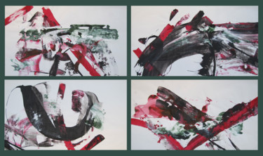 Painting titled "The red/black conce…" by Dmitri Matkovsky, Original Artwork, Acrylic
