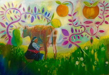 Painting titled "mother" by Predrag Gardasevic, Original Artwork, Acrylic
