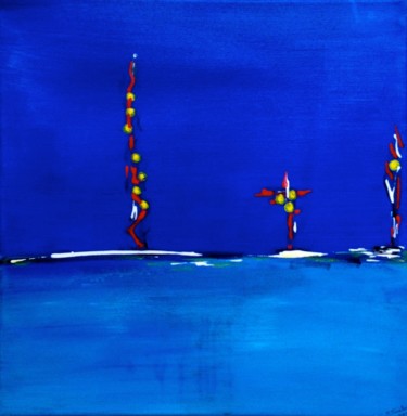 Peinture intitulée "Composition 3" par Joel Jambou, Œuvre d'art originale, Acrylique