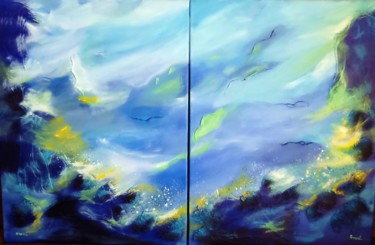 Peinture intitulée "ABYSSE" par Anval, Œuvre d'art originale, Acrylique Monté sur Châssis en bois