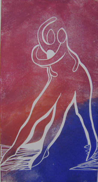 印花与版画 标题为“"le passage"  Série…” 由Nadine Trescartes (fildefériste), 原创艺术品, Linocuts