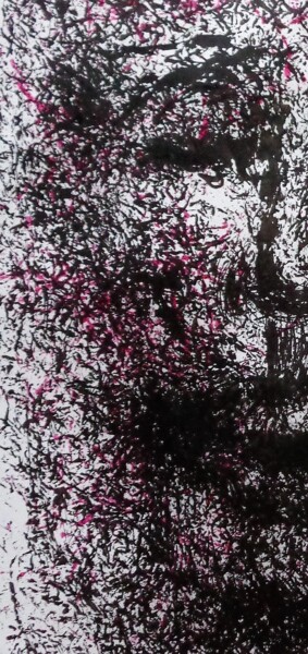 Peinture intitulée "une moitié en point…" par Francisco Mendes, Œuvre d'art originale, Encre