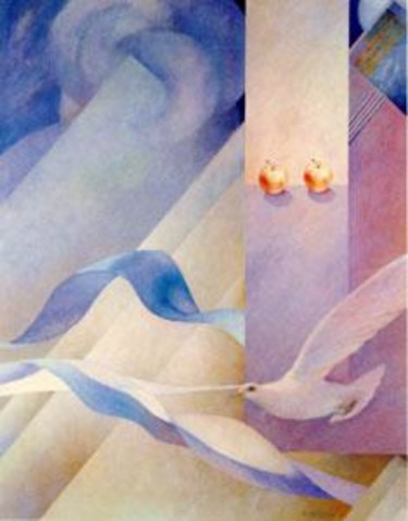 Peinture intitulée "espoir" par André Plisson, Œuvre d'art originale, Huile