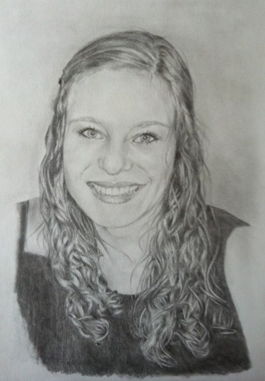 Dessin intitulée "Portrait graphite" par Michèle Rais, Œuvre d'art originale, Graphite