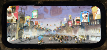 Painting titled "Nevsky Avenue / Нев…" by Alexander Votsmush, Original Artwork, Watercolor
