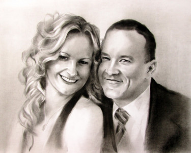 Drawing titled "Счастливая пара" by Igor Pautov, Original Artwork, Pencil