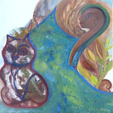 제목이 "Contes ancestraux"인 미술작품 Christine Cheval로, 원작, 기름
