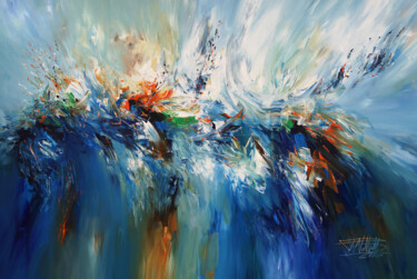 Symphony In Blue XL 1 绘画 标题为“Symphony In Blue XL…” 由Peter Nottrott, 原创艺术品, 丙烯