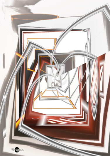 Peinture intitulée "Energie" par Cartsandra B, Œuvre d'art originale, Peinture numérique Monté sur Aluminium