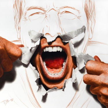 Dibujo titulada "I am not Another br…" por Patrick Rogelet, Obra de arte original, Lápiz