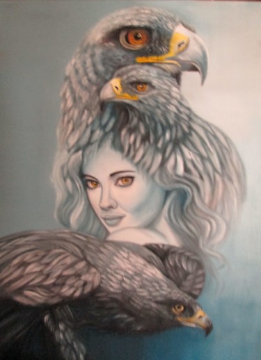 Peinture intitulée "Bodyguards" par Alix, Œuvre d'art originale, Huile