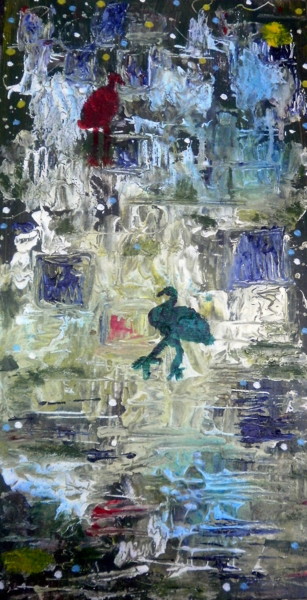 绘画 标题为“Les hérons de Georg…” 由Chrystelle Ragot, 原创艺术品, 其他