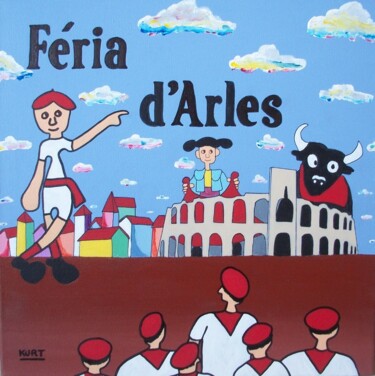 Férias d 'Arles Peinture intitulée "Férias d 'Arles" par Didier Dordeins, Œuvre d'art originale, Acrylique