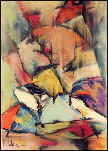 Peinture intitulée "necessite-de-change…" par Norbert Lafon, Œuvre d'art originale, Pastel